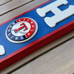 Wall Decor | Texas Rangers Home Sign 2ft Tall Wood Decor Your 223 World ...